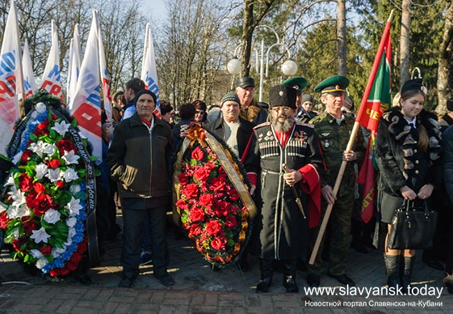 Торжественный митинг к 23 февраля прошел в Славянске-на-Кубани